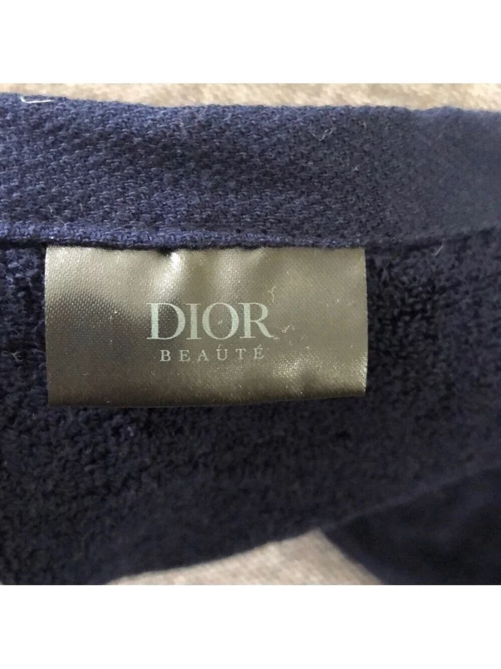 Dior Sauvage Men’s Face Hand Towel Navy Blue Logo Cotton Authentic